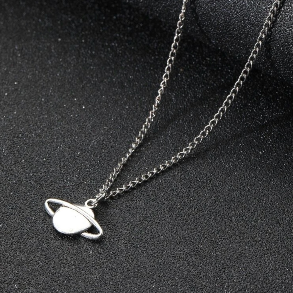 Men Planet Charm Necklace